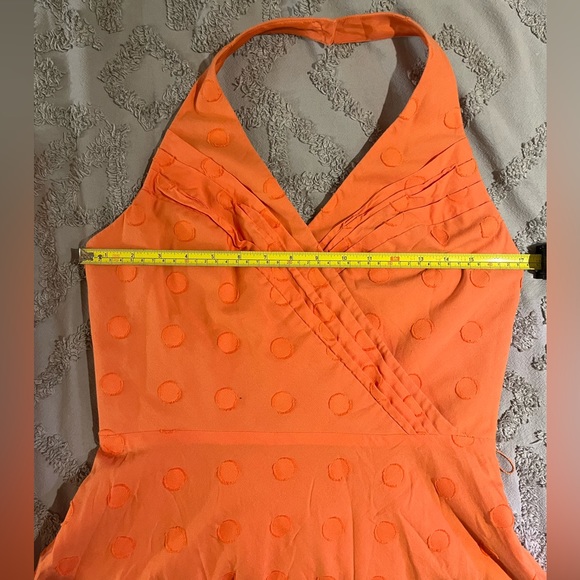 Nine West Orange Halter Dress, Polka Dot! - Picture 4 of 6